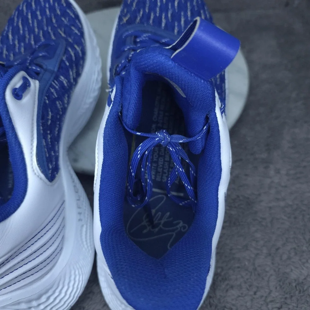 Under Armour Curry Flow Shoes Mens 11 Blue Basketball Sneakers Low Top